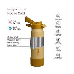 Dubblin Don 750 Water Bottle Yellow 720ml Capacity