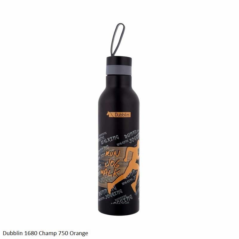 Dubblin Champ 750 Water Bottle Orange 750ml Capacity