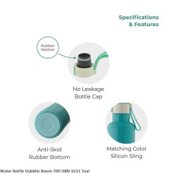 Dubblin Boom 700 Water Bottle Teal 625ml Capacity