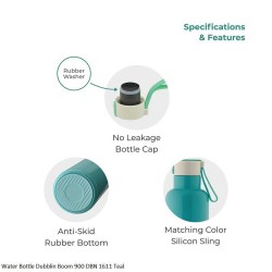 Dubblin Boom 1000 Water Bottle Teal 900ml Capacity