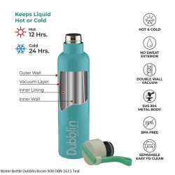 Dubblin Boom 1000 Water Bottle Teal 900ml Capacity