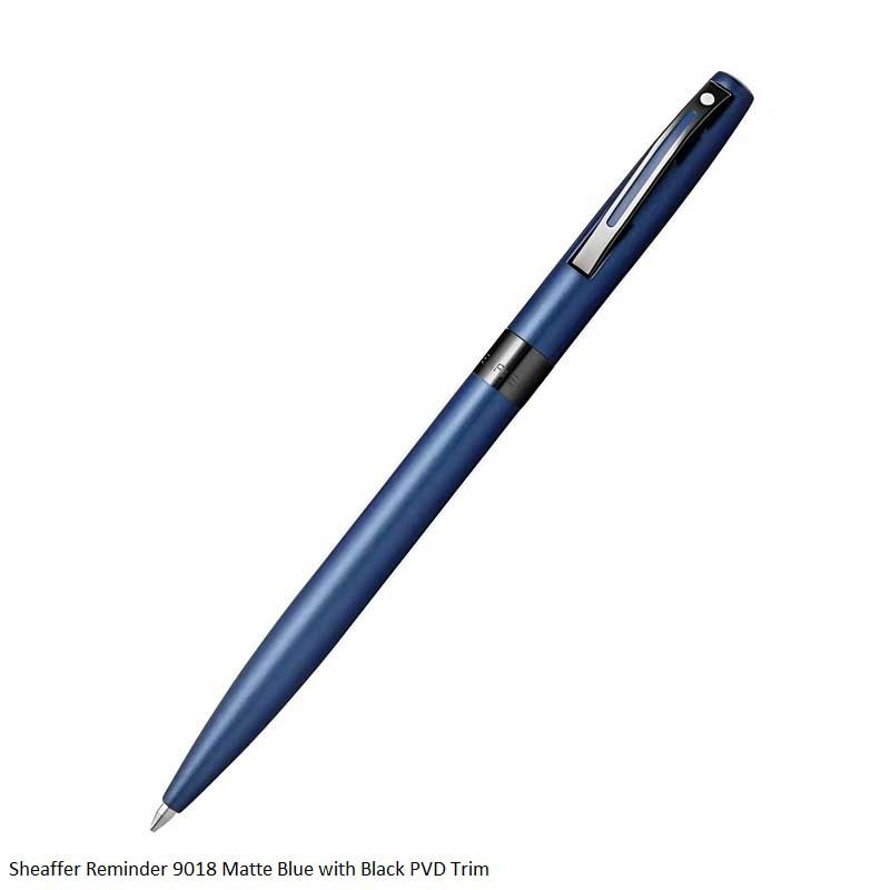 Sheaffer Reminder 9018 Matt Blue with Black PVD Trim Ballpoint Pen