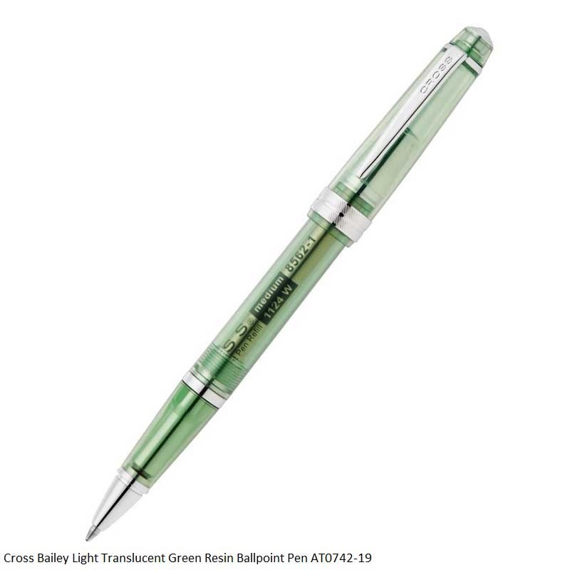 Cross Bailey Light Translucent Green Resin Ballpoint Pen AT0742-19