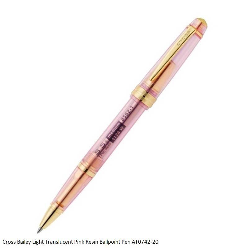 Cross Bailey Light Translucent Pink Resin Ballpoint Pen AT0742-20