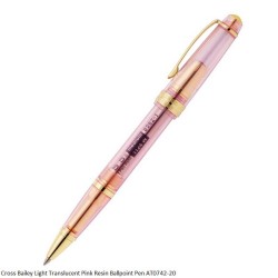 Cross Bailey Light Translucent Pink Resin Ballpoint Pen AT0742-20