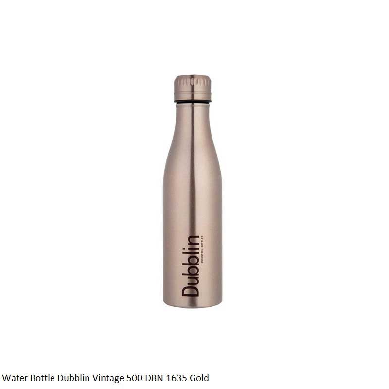 Dubblin Vintage 500 Water Bottle Gold Capacity 500ml