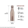 Dubblin Vintage 500 Water Bottle Gold Capacity 500ml