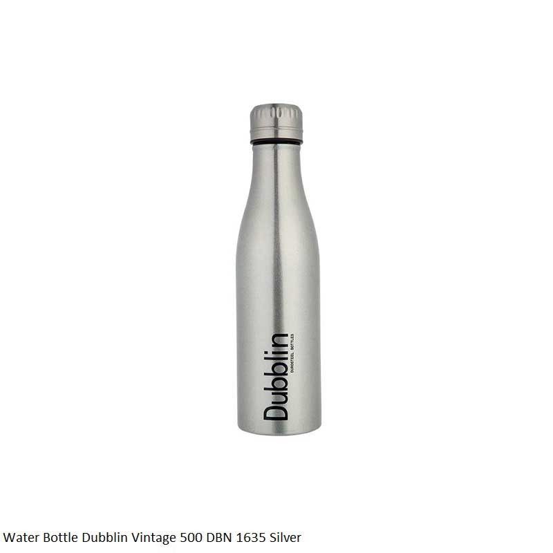 Dubblin Vintage 500 Water Bottle Silver Capacity 500ml