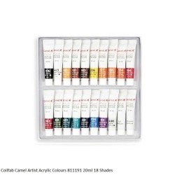 Camel Artist Acrylic Colors 811191 18 Shades x 20ml Each