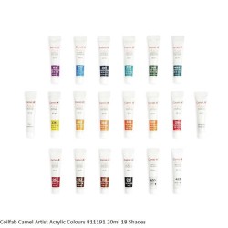 Camel Artist Acrylic Colors 811191 18 Shades x 20ml Each