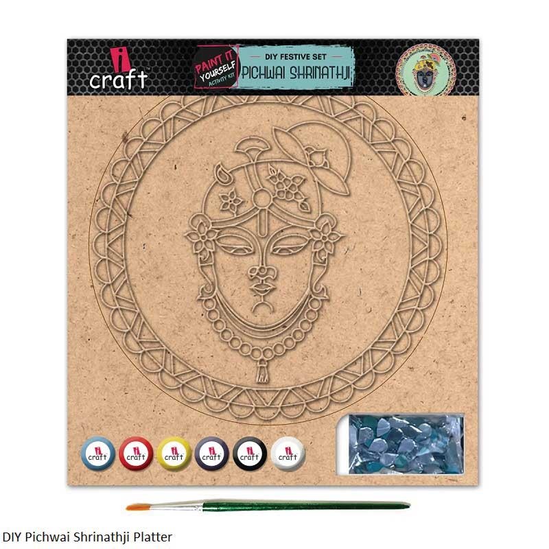 DIY Pichwai Shrinathji Platter-Paint Yourself Activity Kit