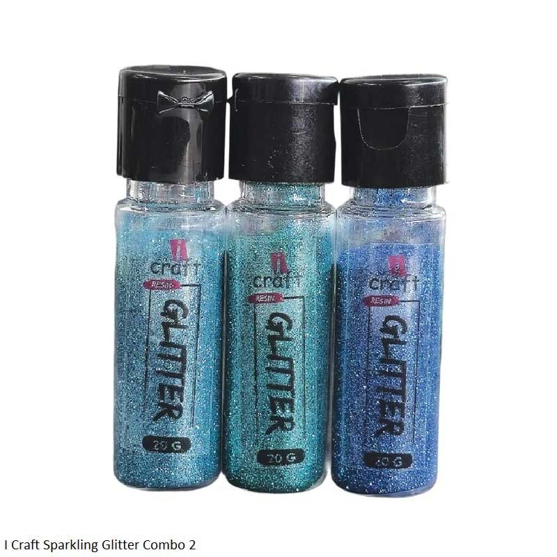 ICraft Sparkling Glitter Combo No.2 Assorted 3 Colours