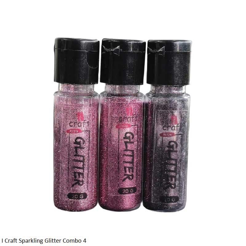 ICraft Sparkling Glitter Combo No.4 Assorted 3 Colours