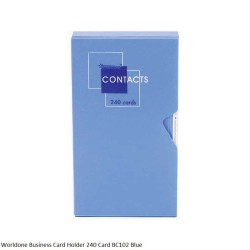 Worldone Business Card Holder 240 Cards BC102 Assorted 3 Color