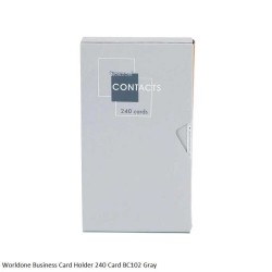 Worldone Business Card Holder 240 Cards BC102 Assorted 3 Color