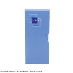 Worldone Business Card Holder 480 Cards BC105 Assorted 3 Color