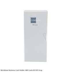 Worldone Business Card Holder 480 Cards BC105 Assorted 3 Color