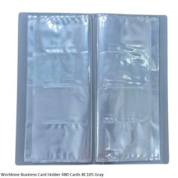 Worldone Business Card Holder 480 Cards BC105 Assorted 3 Color