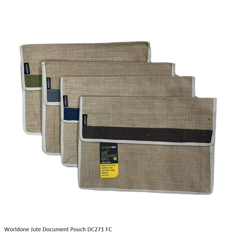 Worldone Jute Document Pouch DC271 FC