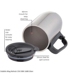 Dubblin Mug Refresh 350 DBN 1688 Silver 350ml Capacity