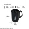 Dubblin Mug Refresh 350 DBN 1688 Black 350ml Capacity