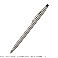 Classic Century Titanium Gray PVD Micro-knurl Ballpoint Pen AT0082-137