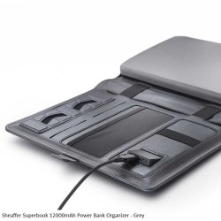 Sheaffer Superbook 12000mAh Power Bank Organizer - Grey