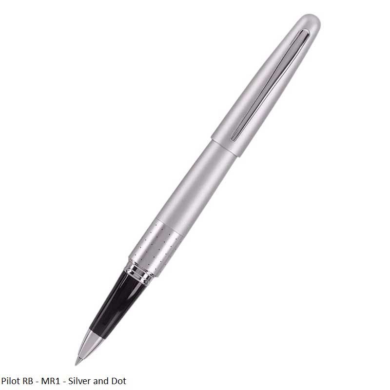 Pilot Roller Ball Pen - MR1 Silver and Dot