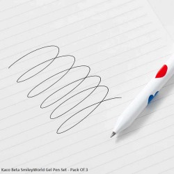 Kaco Beta Smiley World Gel Pen Set - Pack Of 3 ink Black