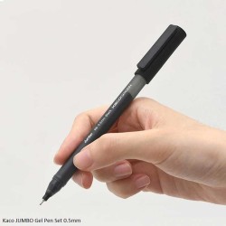 Kaco JUMBO Gel Pen Set 0.5mm Pack of 3  Ink Black