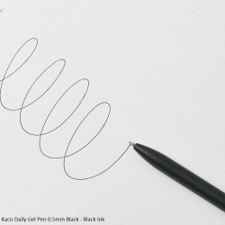 Kaco Daily Gel 0.5 Black Ink Pen - Black Body