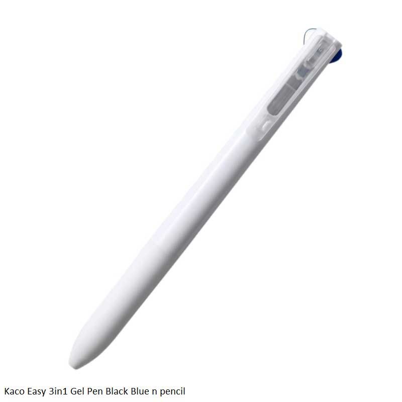 Kaco Easy 3in1 Multifunction Pen Black and Blue Gel Pen and 0.5mm Mechanical Pencil