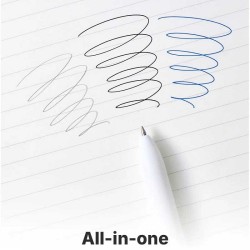 Kaco Easy 3in1 Multifunction Pen Black and Blue Gel Pen and 0.5mm Mechanical Pencil