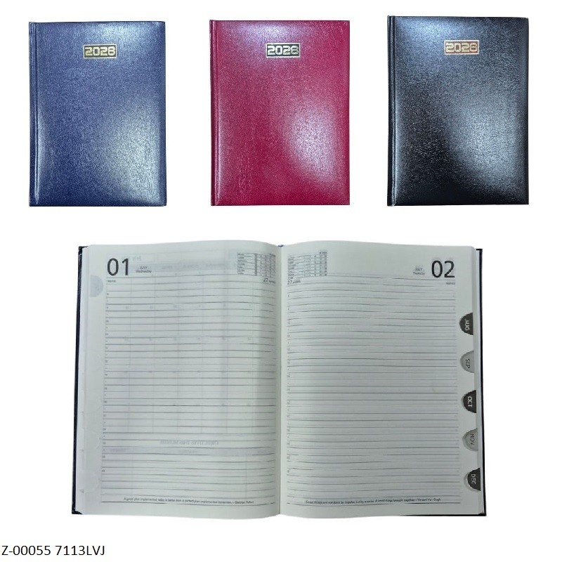 2026 Diary 365 Days 7113LVJ Rexin Cover Month Cut, Month Planner, Sunday Separate