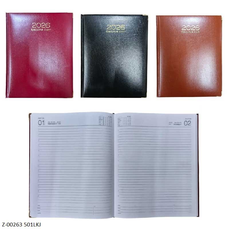 2026 Diary 365 Days 501LKJ Rexin Cover, Sunday Separate