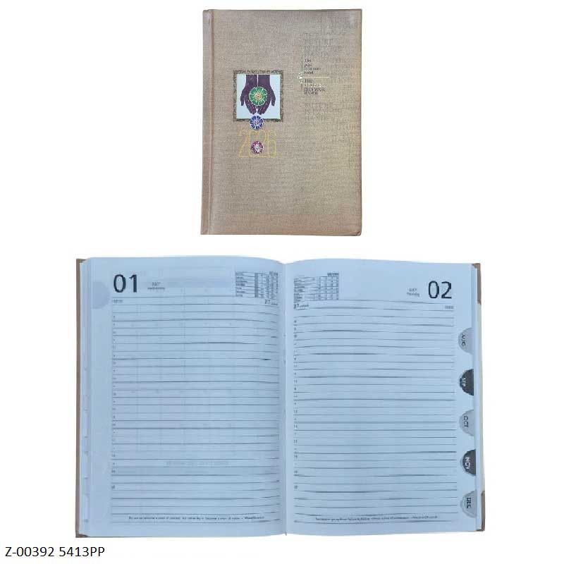 2026 Diary 365 Days 5413 PP-10 Month Planner, Month Cut, Sunday Separate