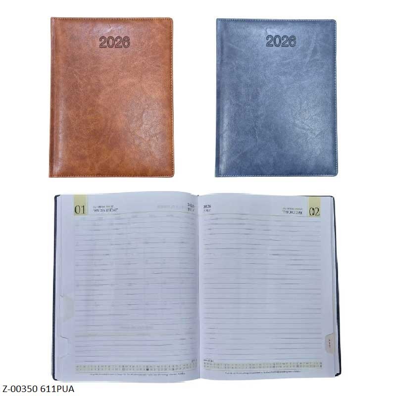 2026 Diary 365 Days VA 611-PUA Rexin Month Planner, Month Cur, Sunday Separate
