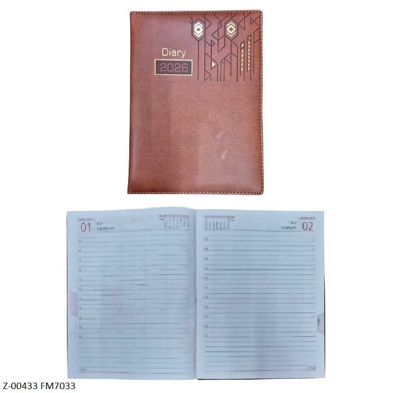 2026 Diary 365 Days FM-7033 Rexin Month Planner, Month Cur, Sunday Separate