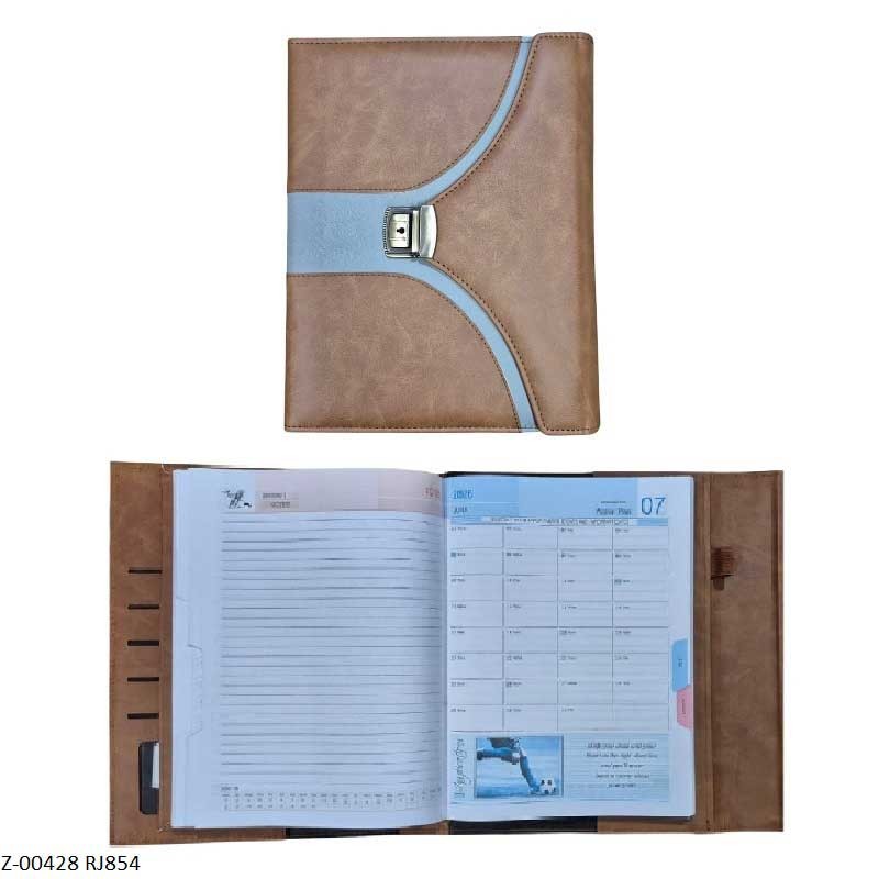 2026 Diary 365 Days RJ-854 Rexin Month Planner, Month Cut, Sunday Separate