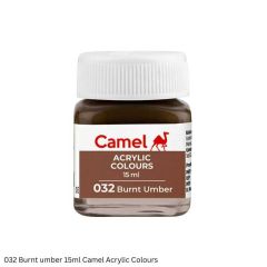 Camel Acrylic Colours-032 Burnt Umber-15ml