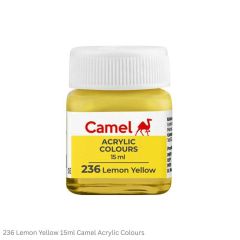 Camel Acrylic Colours-236 Lemon Yellow-15ml