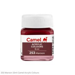 Camel Acrylic Colours-253 Maroon-15ml