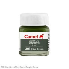 Camel Acrylic Colours-281 Olive Green-15ml
