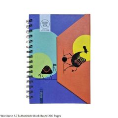 Worldone WPP-1319 A5 Size Snap Button Ruled Spiral Note Book Assorted Titles