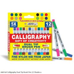 Add Gel Calligraphy Dual Tip Brush Pen 24 Shades