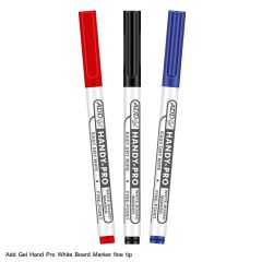 ADD Gel Handy-Pro Whiteboard Marker Fine Tip in Black, Blue, Red ink colors