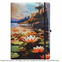 Anupam Lyv Journal - 192 Pages, Soft Cover, Hardbound with Elastic Closure & Pen Loop - Size A6