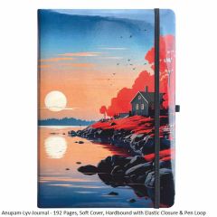 Anupam Lyv Journal - 192 Pages, Soft Cover, Hardbound with Elastic Closure & Pen Loop - Size A5