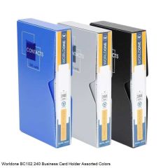 Worldone BC102 240 Business Card Holder Assorted Colors