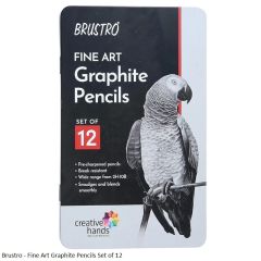 Brustro Artists Fineart Graphite Pencil Set of 5 - 2B, 4B, 6B, 8B and 10B Degree